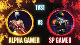 1vs1 custom player ALPHA GAMER amp player SP GAMER 24 SP GAMER 24 ampALPHA GAMER are mobil player [upl. by Nemraciram]