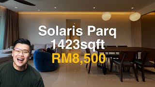 Solaris Parq 1423sqft  3 Bedroom  fully furnished for rent  walking distance to Publika [upl. by Joiner]