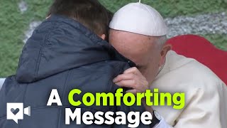 Pope gives sweet answer to heartsick boy who lost his papa [upl. by Tempa]