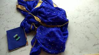 बारिक साड़ी मे केसे फॉल लगाए  saree fall stitch new technique  Saree me fall kese lagaye new idea [upl. by Stortz221]