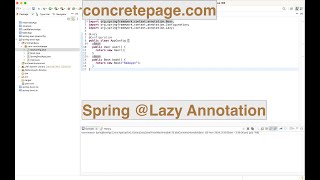 Spring Lazy Annotation [upl. by Notwal]