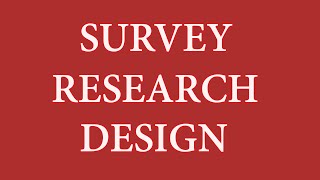 Survey Research Design Explanation in UrduHindi 2020 [upl. by Devondra]