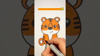 How to draw a tiger easy  Step by step drawing🐯 [upl. by Raskin]