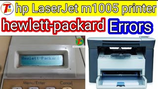 HP LaserJet m1005 printer HewlettPackard error [upl. by Ley]