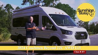 2024 Coachmen Beyond 22C AWD Li3 Lithium System Class B RV Camper Van OFFICIAL WALKTHROUGH FORD [upl. by Nnanaej]