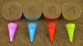 FUN SAND ICE CREAM PLAY REPEAT AFTER A FRIEND AND LEARN NUMBERS AND COLORS [upl. by Leavitt]