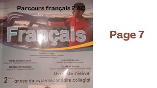 Parcours français 2 AC page 7 édition 2024 [upl. by Hadeis146]