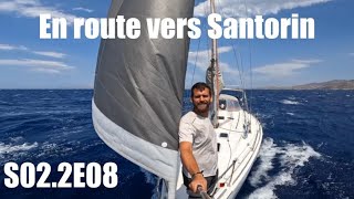 Traversée vers Santorin en voilier  S022E08  BagBihan [upl. by Eulalia]