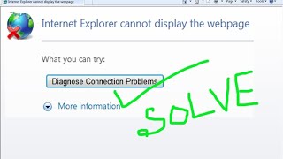 Diagnose Connection ProblemInternet Explorinternet errorhow to solve internet error [upl. by Kress]