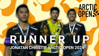 Jonatan Christie Runner Up Arctic Open 2024 Chou Tien Chen Juara di Sektor Tunggal Putra [upl. by Bambie]