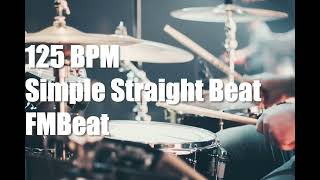 125 BPM  Simple Straight Beat  Drum Track [upl. by Cortney]