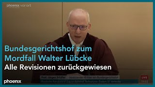 Bundesgerichtshof Urteil im Revisionsprozess im Mordfall Walter Lübcke [upl. by Maighdlin]