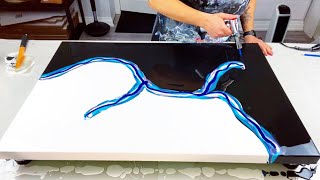 312  HUGE Colour Split with AMAZING Results  Fluid Art  Liquid Art [upl. by Aissak]