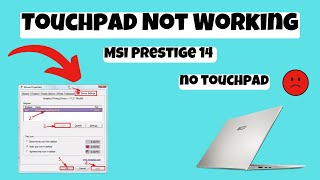 How to Fix Msi Prestige 14 Touchpad Not Working issue Windows 10 11 [upl. by Ahsineb]