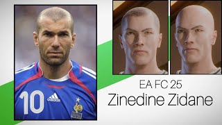 EA FC 25  Pro Clubs  Zinedine Zidane France Legend  Face Creation  Stats  ICON [upl. by Lyrehc]