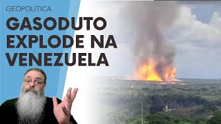 ENORME BLEVE destrói INSTALAÇÃO CHAVE na EXPLORAÇÃO de GÁS da VENEZUELA por CULPA do SOCIALISMO [upl. by Ahseek]