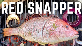 How to Grill Whole Red Snapper  Grilled Red Snapper [upl. by Garek]