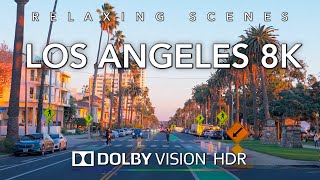 Driving Los Angeles in 8K HDR Dolby Vision  Downtown LA USC to Santa Monica California [upl. by Sorrows]