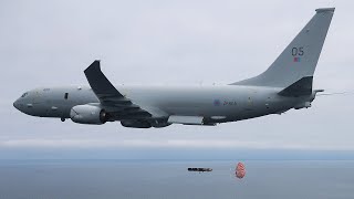 First torpedo dropped by RAF MRA1 Poseidon aircraft [upl. by Senilec569]