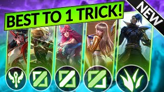 TOP 4 ONE TRICK CHAMPS for EVERY ROLE  Best Champions to Main  LoL 1319 Tier List Guide [upl. by Selia]