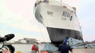 Christening and Launch of the NOAA Ship Reuben Lasker  June 16 2012 [upl. by Enyleuqcaj]