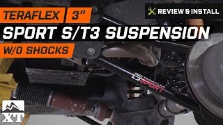 Jeep Wrangler Teraflex 3quot Sport ST3 Suspension wo Shocks 20072018 JK 4 Door Review amp Install [upl. by Mandal]