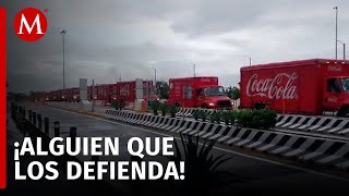 Tras cierre de bodega de CocaCola en Puente de Ixtla Morelos trasladan carga a Cuernavaca [upl. by Adaj]