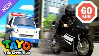 The Brave Police Car Pat Compilation  Vehicles Cartoon for Kids  Tayo English Episodes [upl. by Atal]