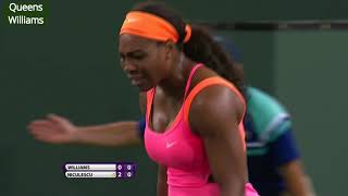 Serena Williams v Monica Niculescu  Indian Wells 2015 R2 Highlights [upl. by Retsevlys431]