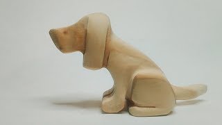 Carved Wood Beagle beginner carving projects [upl. by Airym]