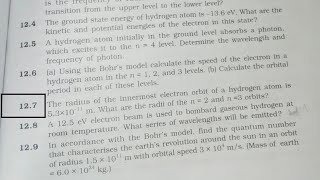 the radius of the innermost electron orbit of hydrogen atom is 53 ×10 11 m [upl. by Eislrahc]