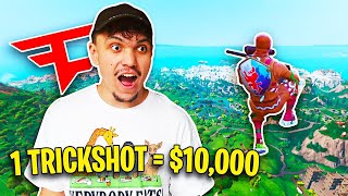 First to Hit a Trickshot Wins 10000 Fortnite Challenge w Brother [upl. by Seraphina]