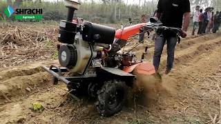 Shrachi 8D6 Power Weeder  DITCHER Attachment [upl. by Jairia]