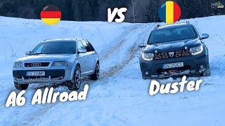 Audi A6 25 Allroad vs Dacia Duster in Deep Snow Offroad [upl. by Star992]