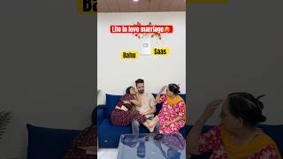 Life in arrangemarriage vs lovemarriage🥵youtubeshorts shorts ytshorts couple saasbahu simrit [upl. by Aiym]