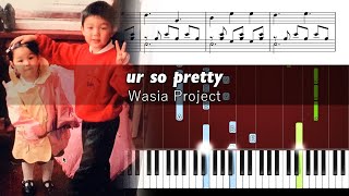 Wasia Project  ur so pretty Heartstopper  Accurate Piano Tutorial with Sheet Music [upl. by Joann]