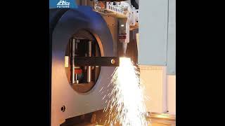 3000W3KW Metal Tube Bevel Laser Cutting Machine Cutting Stainless Steel Tube [upl. by Yllime]