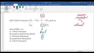 UFGGO O composto  pelo sistema IUPAC é o a 3fenil3hexanal b propilnmetilfenil [upl. by Nyleak542]