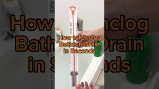 How to unclog your bathtub drain 1 minute video [upl. by Enoitna]