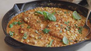 Skillet creamy cajun chicken lazone with herby corn [upl. by Gilletta]