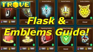 Trove Flask amp Emblem GuideTutorial Best Emblems for Each Class [upl. by Teeniv]