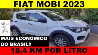 Fiat Mobi 2023 qual o consumo Quantos km por litro gasolina É o carro mais econômico do Brasil [upl. by Giule]