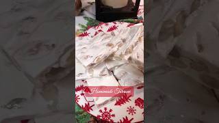 Homemade Torrone  Italian Nougat Candy christmas shorts recipe food candy viral dessert [upl. by Sherurd]