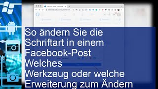 So ändern Sie die Schriftart in einem FacebookPost [upl. by Ahslek131]