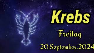 Horoskop Krebs heute Freitag 20 September 2024 [upl. by Esiuqram]