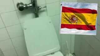 🇪🇦 SPAIN TOILET 3 🇪🇦 quotROCA Gondola on Flushometerquot [upl. by Clevie826]