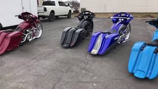 FOUR 30” Turbo Harley Big Wheel Baggers by F Bomb Baggers Custom Harley Baggers [upl. by Schurman601]