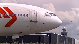 Martinair Cargo McDonnell Douglas MD11 PHMCS Taxiing at Schiphol Intl Airport [upl. by Ahsoyem]