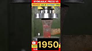 Hydraulic press vs modern and old Axe 🔥 Who will be win facts shorts viral [upl. by Akiehs]