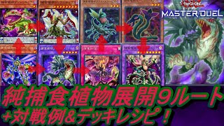 【遊戯王マスターデュエル】純捕食植物デッキ展開ルート9パターン・回し方解説amp対戦ampデッキレシピ動画だよ！初心者向け【遊戯王MD プレデタープランツデッキ 動かし方・使い方・やり方入門動画】 [upl. by Asecnarf]